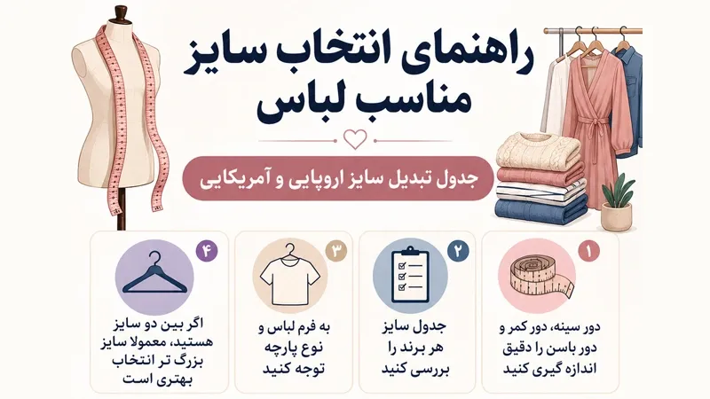 چگونه سایز لباس خود را به درستی اندازه گیری کنیم؟