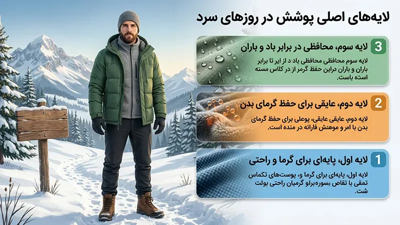 لایه های اصلی پوشش در روزهای سرد