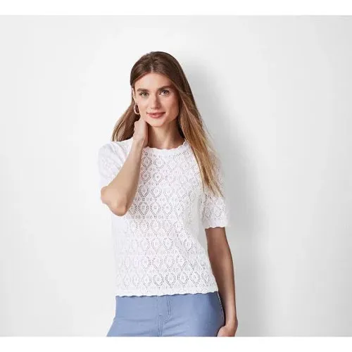 تیشرت قلاب بافی زنانه اسمارا کد 472919