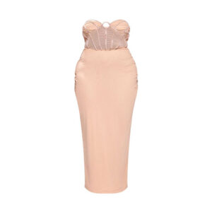 پیراهن مجلسی زنانه پلاس سایز پریتی کد 156642